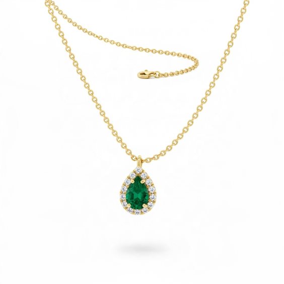 Collana Casciola Gioielli Donna SMERALDO in Oro giallo Smeraldo 0.75 Ct COSM076 - COSM076